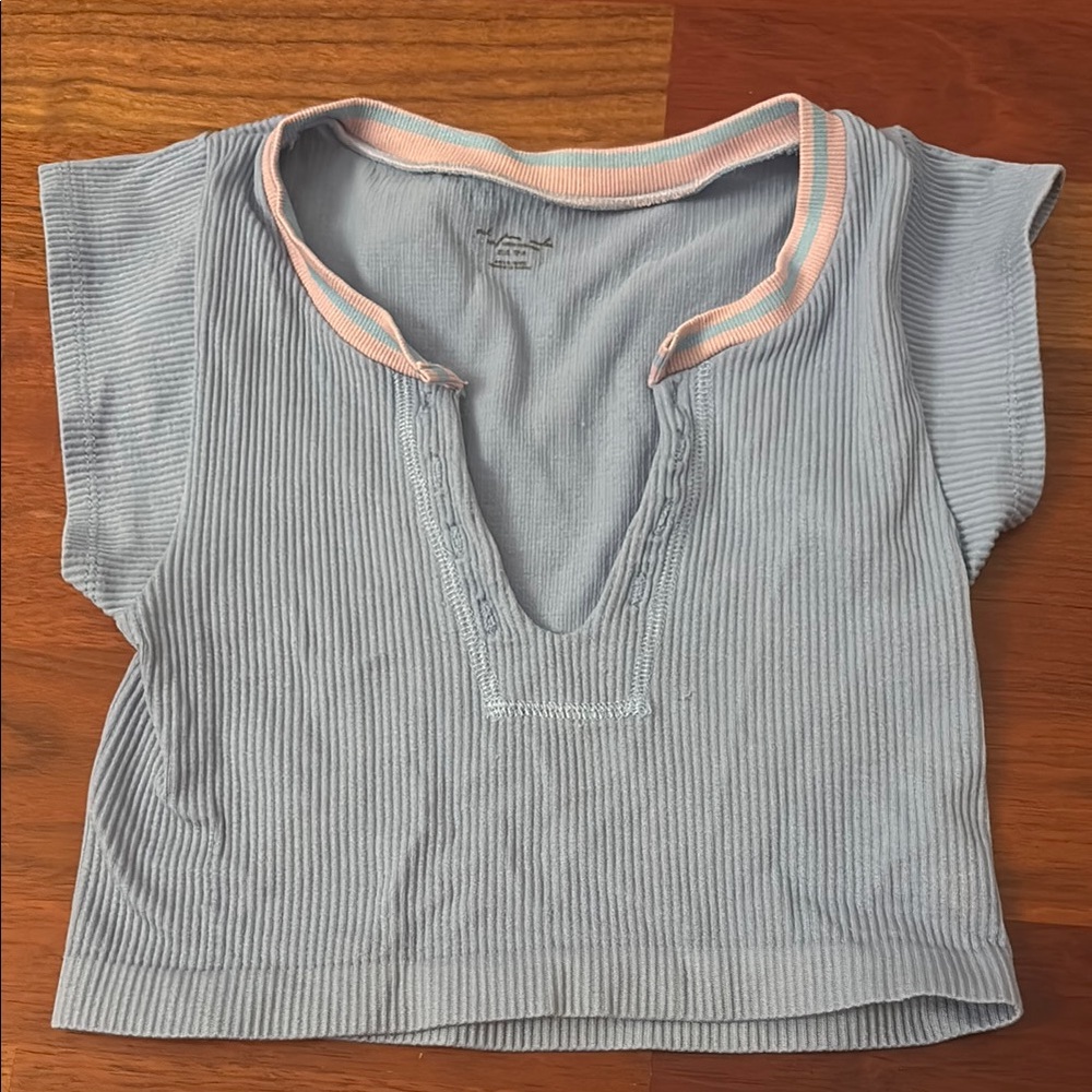 Urban Outfitters pink and blue go for gold top